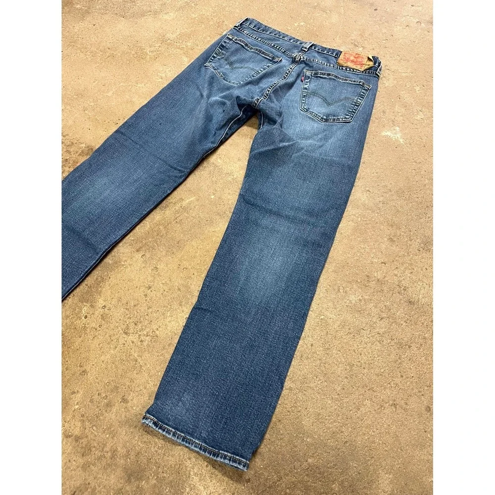 Levi's 501 Original Jeans Mens 34x32 Blue Denim Cotton Stretch Mid Rise Straight